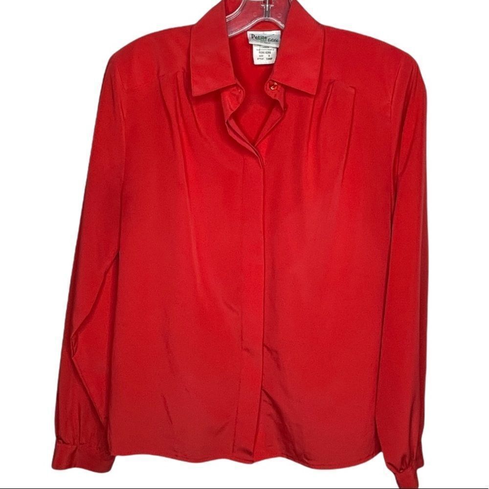 Vintage Petite Elite Blouse Red